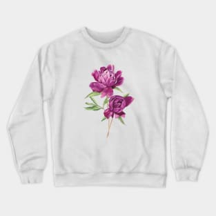 Watercolor pink peonies Crewneck Sweatshirt